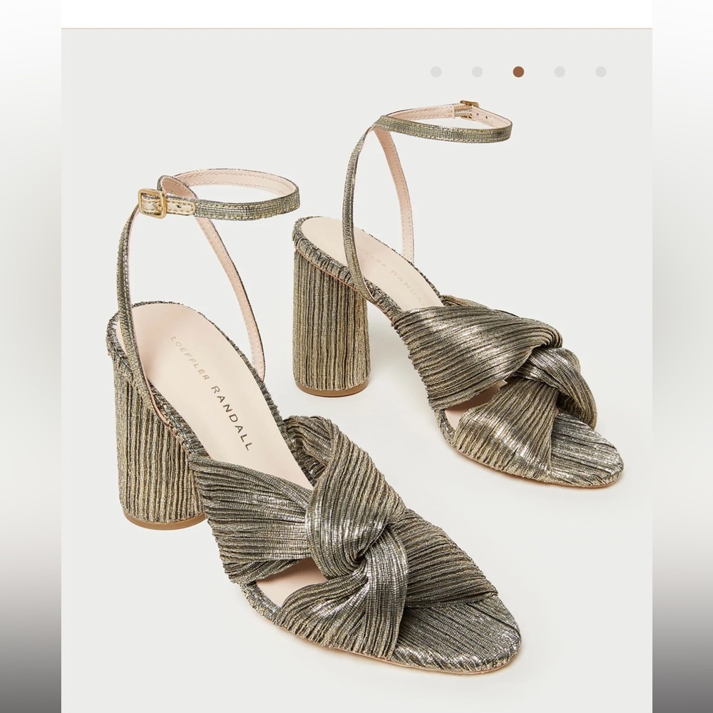 Loeffler Randall Reed Dark Gold Twist Heal - SZ 8